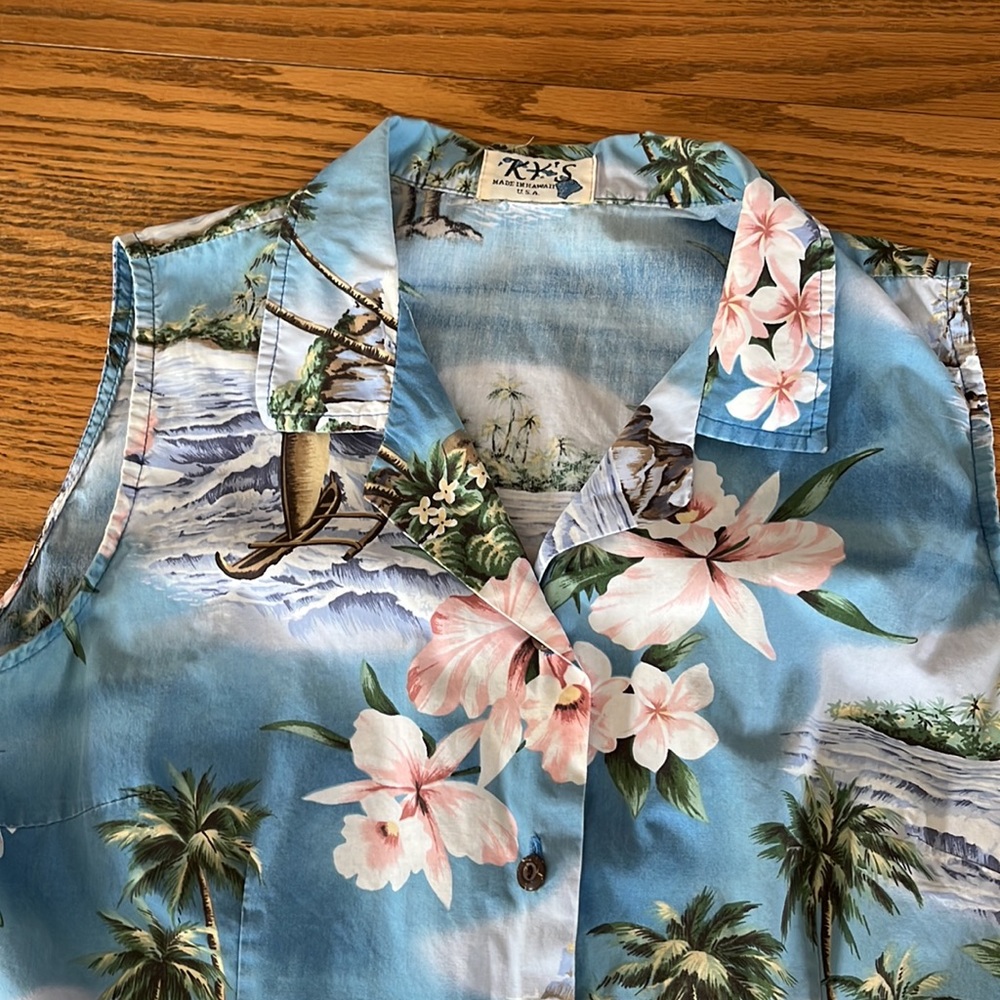Women’s VINTAGE KY’S Hawaiian Blouse L